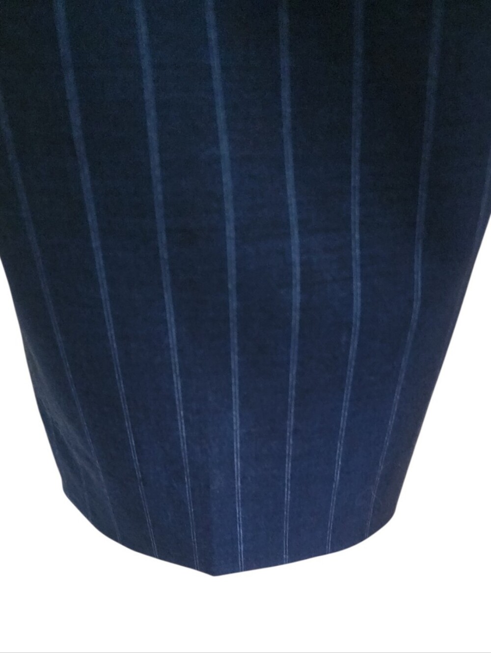 St. John Wool Silk Pinstripe Tailored Trousers Navy Size 14 Made in USA - Picture 6 of 10